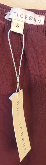 Baltic Born Maroon Long Party Dress Sheer Small - Picture 3 of 4